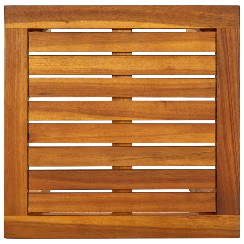 vidaXL Sun Lounger with Table Solid Acacia Wood and Textilene