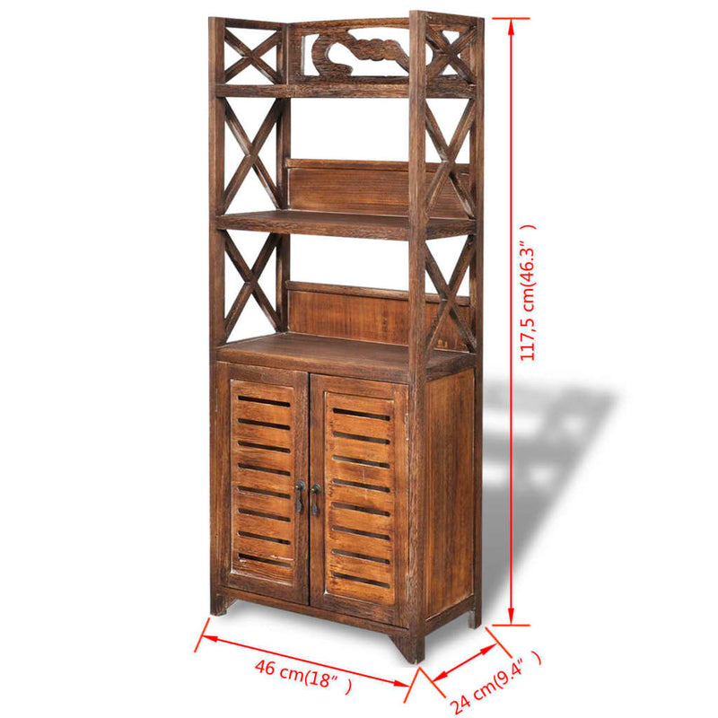 vidaXL Bathroom Cabinet Albuquerque Wood Brown 46x24x117.5 cm