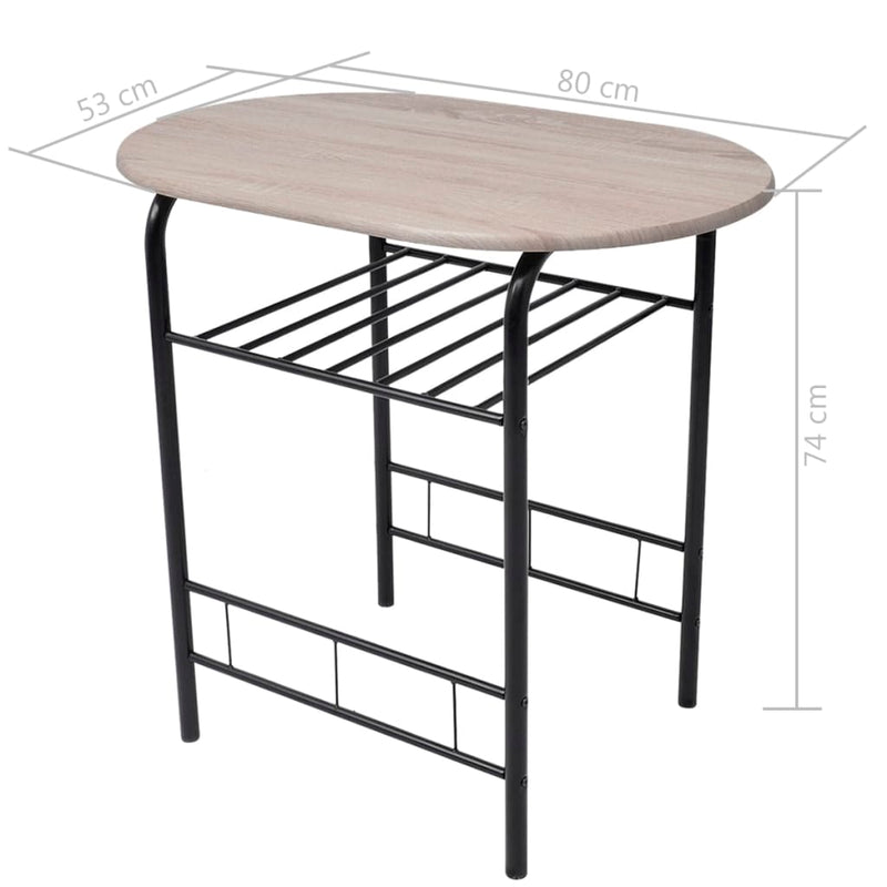 vidaXL Breakfast Bar Set MDF
