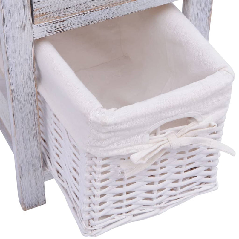 vidaXL Bedside Cabinets 2 pcs Wood White