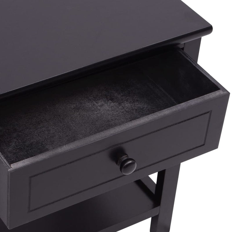 vidaXL Bedside Cabinets 2 pcs Wood Black