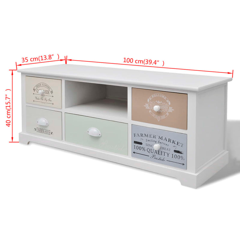 vidaXL French TV Cabinet Wood