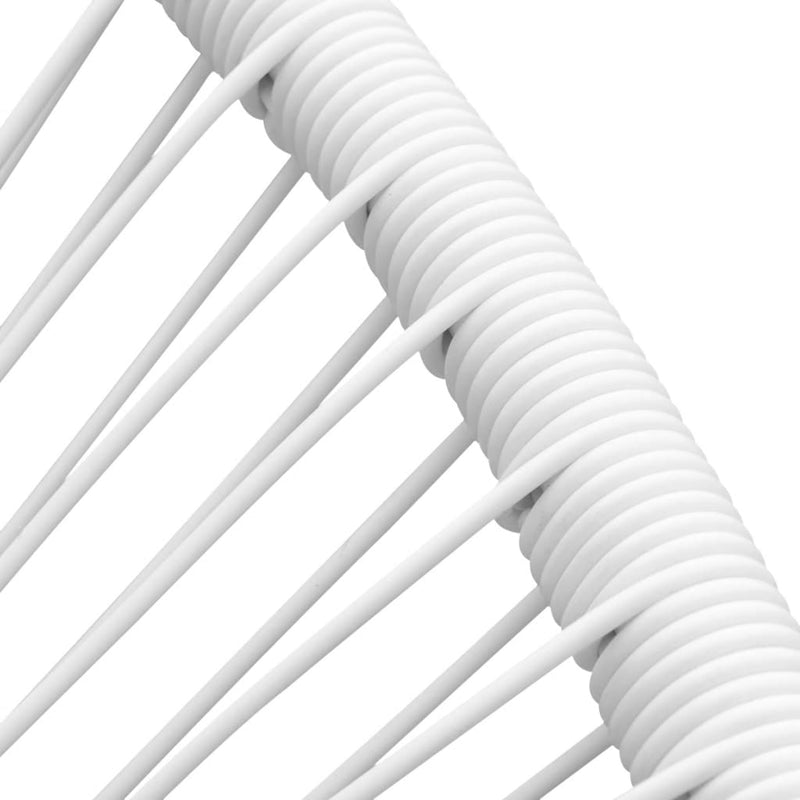 vidaXL Outdoor Rocking Chair White Poly Rattan