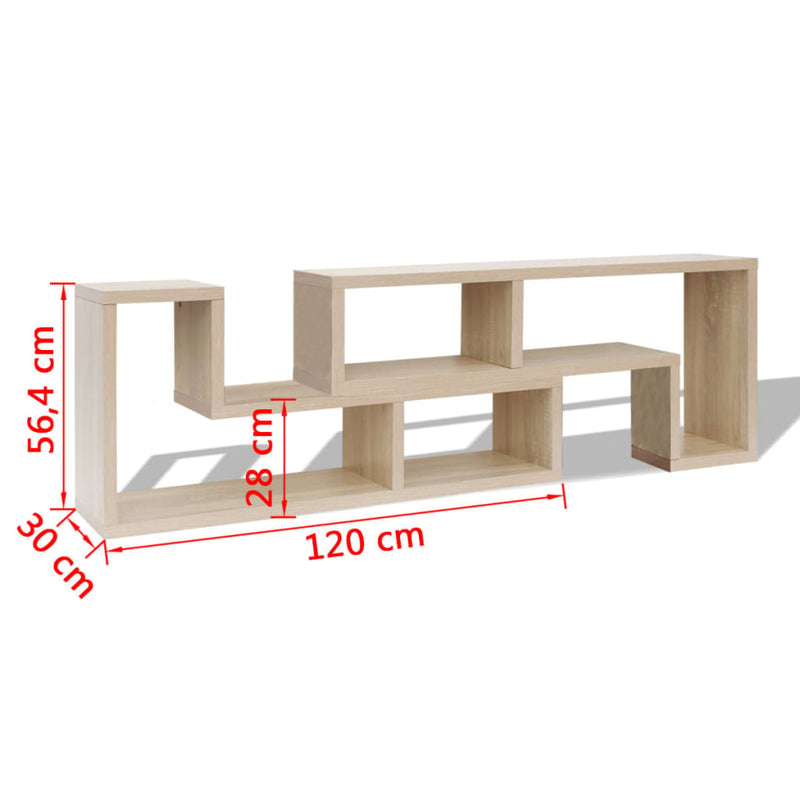 vidaXL TV Cabinet Double L-Shaped Oak