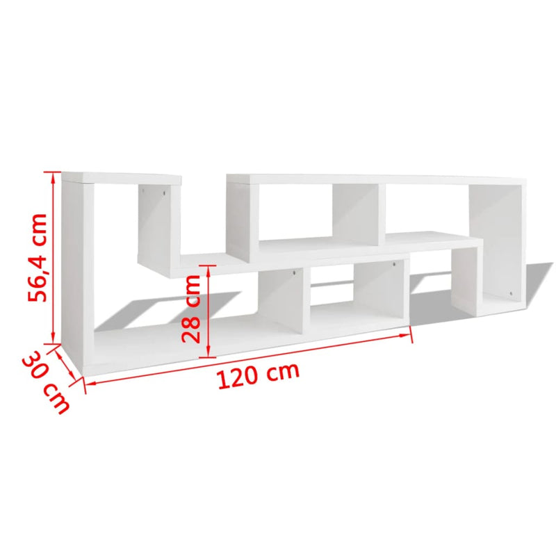 vidaXL TV Cabinet Double L-Shaped White