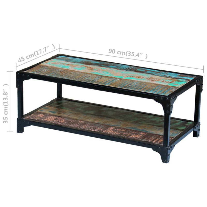 vidaXL Coffee Table Solid Reclaimed Wood