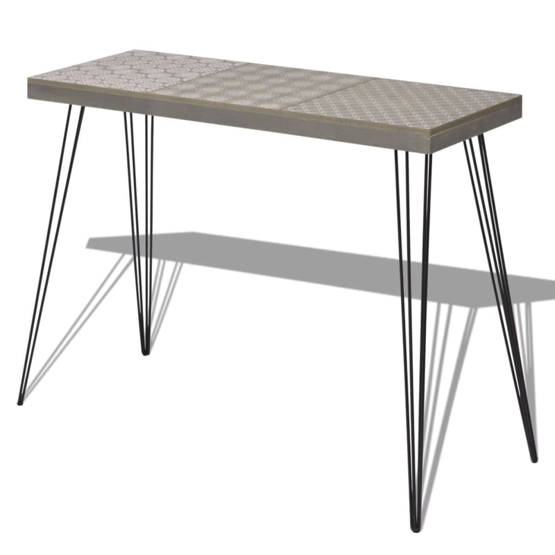vidaXL Console Table 90x30x71.5 cm Grey