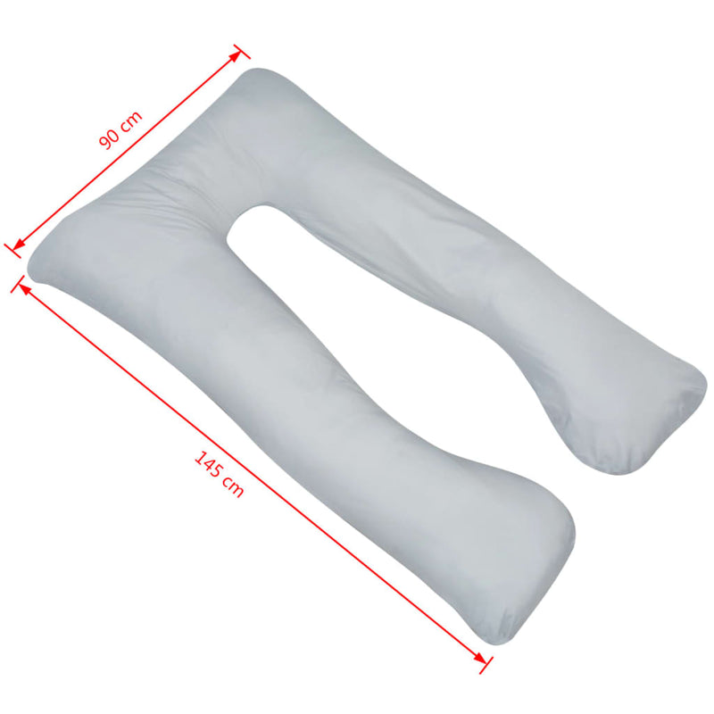 vidaXL Pregnancy Pillow 90x145 cm Grey