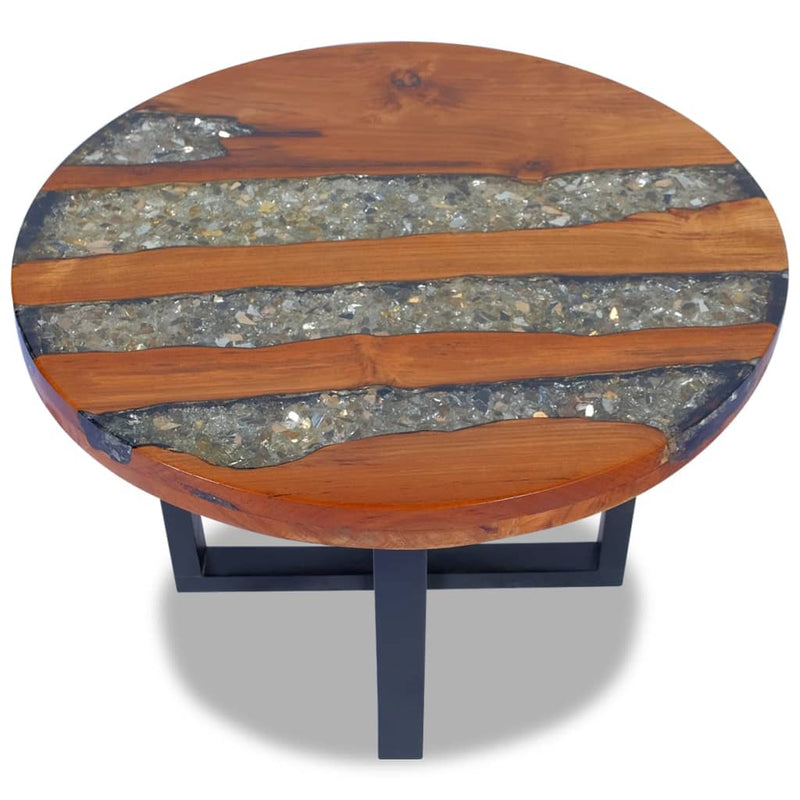 vidaXL Coffee Table Teak Resin 60 cm
