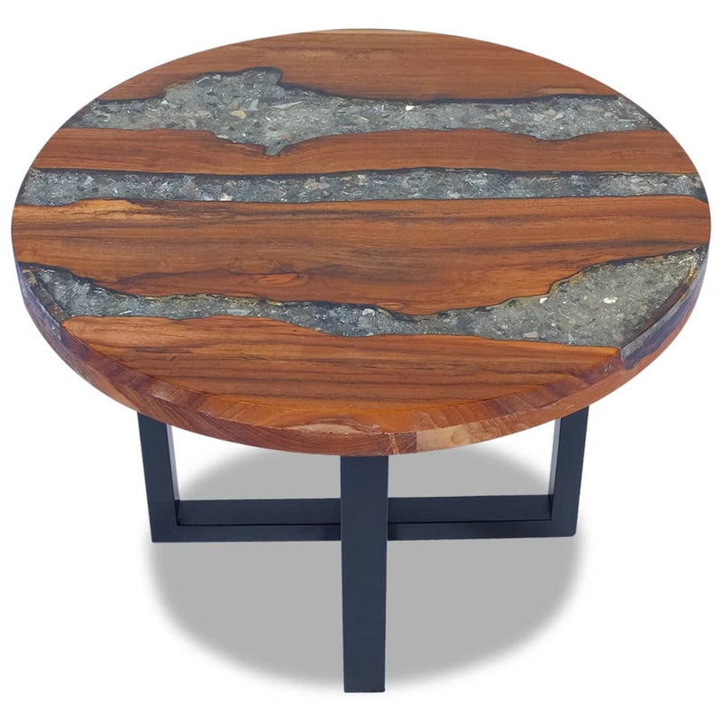 vidaXL Coffee Table Teak Resin 60 cm