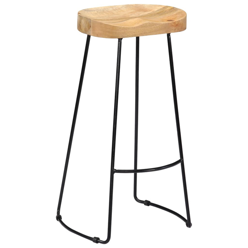 vidaXL Gavin Bar Stools 2 pcs Solid Mango Wood