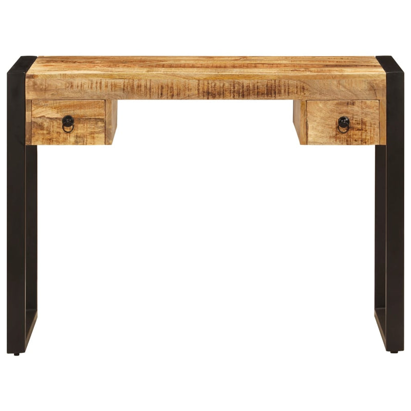vidaXL Desk with 2 Drawers 110x50x77 cm Solid Mango Wood