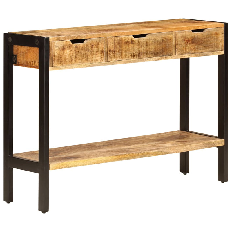 vidaXL Sideboard with 3 Drawers 110x35x75 cm Solid Mango Wood