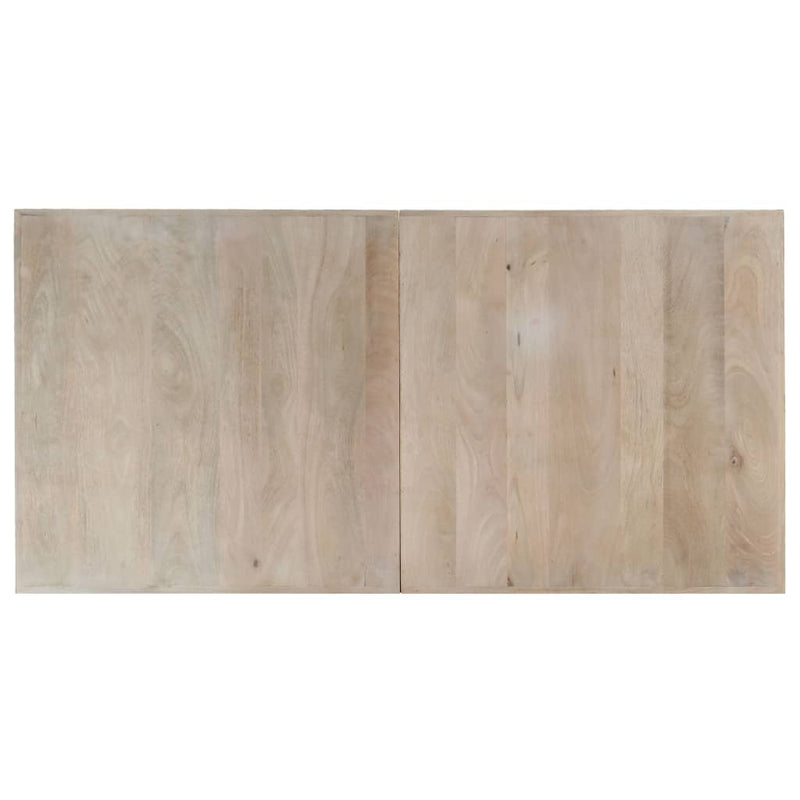 vidaXL Dining Table 140x70x75 cm Solid Bleached Mango Wood
