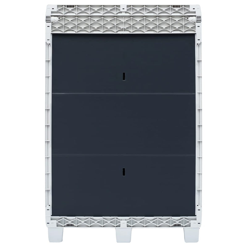 vidaXL Garden Dustbin with 3 Bags Light Grey 65x38x102 cm