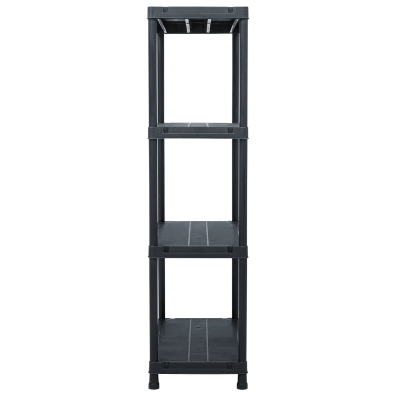 vidaXL Storage Shelf Rack Black 100 kg 60x30x138 cm Plastic