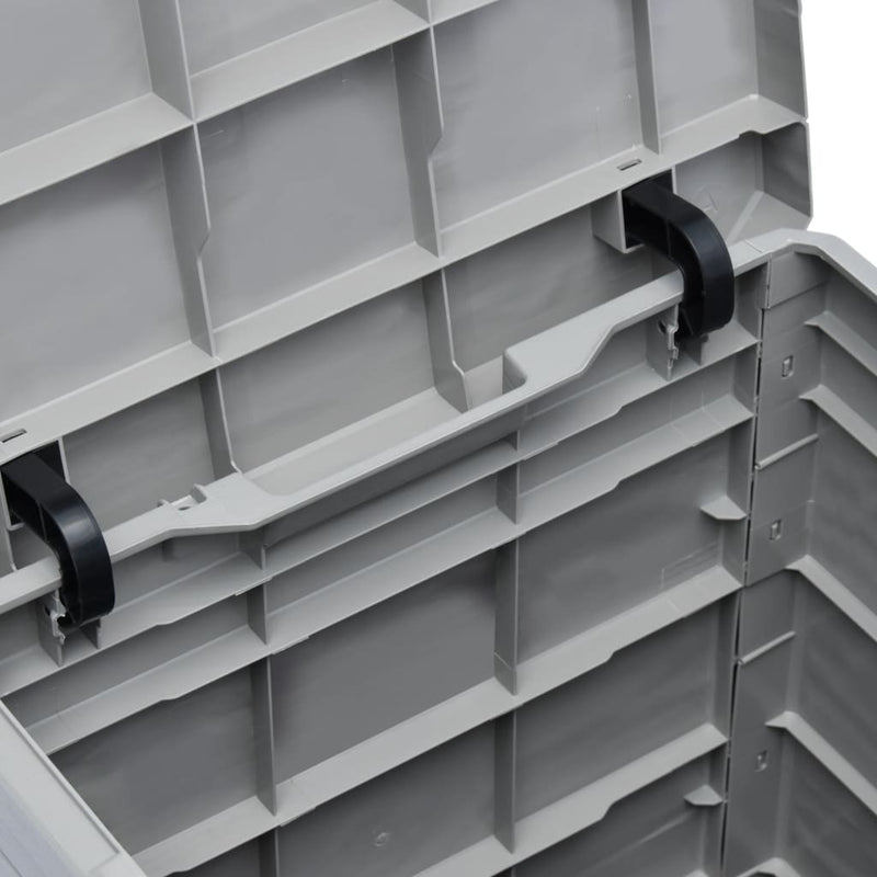 vidaXL Garden Storage Box 90 L Light Grey