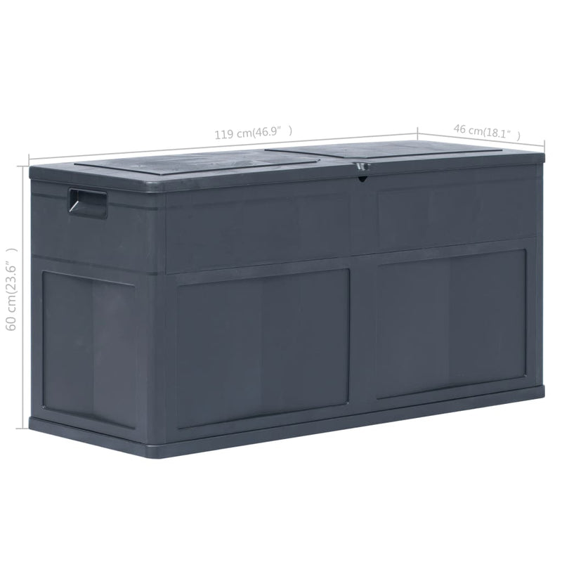 vidaXL Garden Storage Box 320 L Black