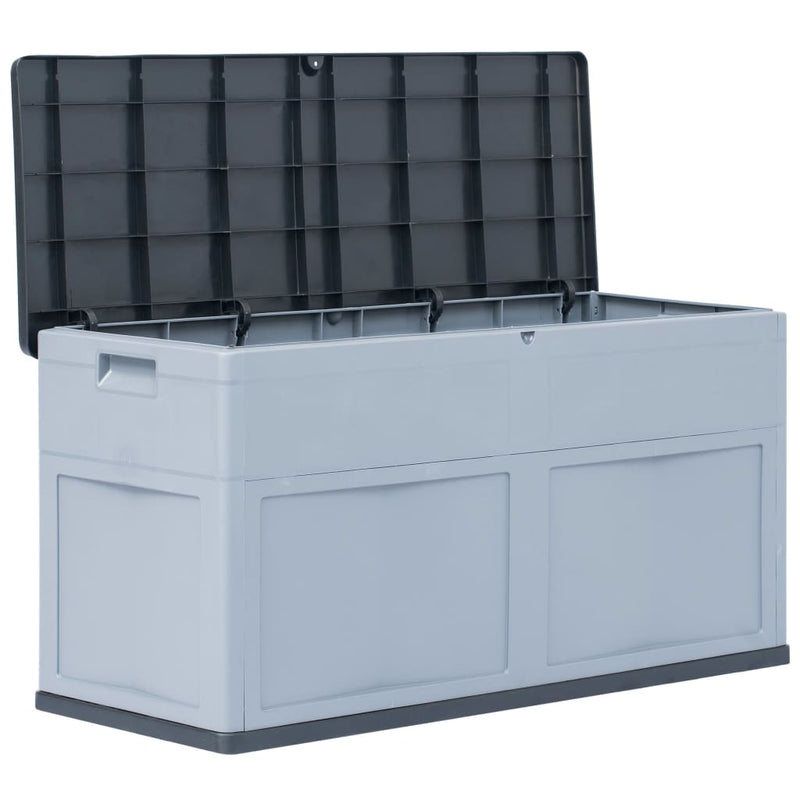 vidaXL Garden Storage Box 320 L Grey Black