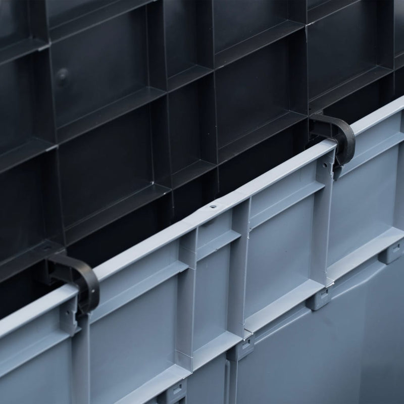 vidaXL Garden Storage Box 320 L Grey Black