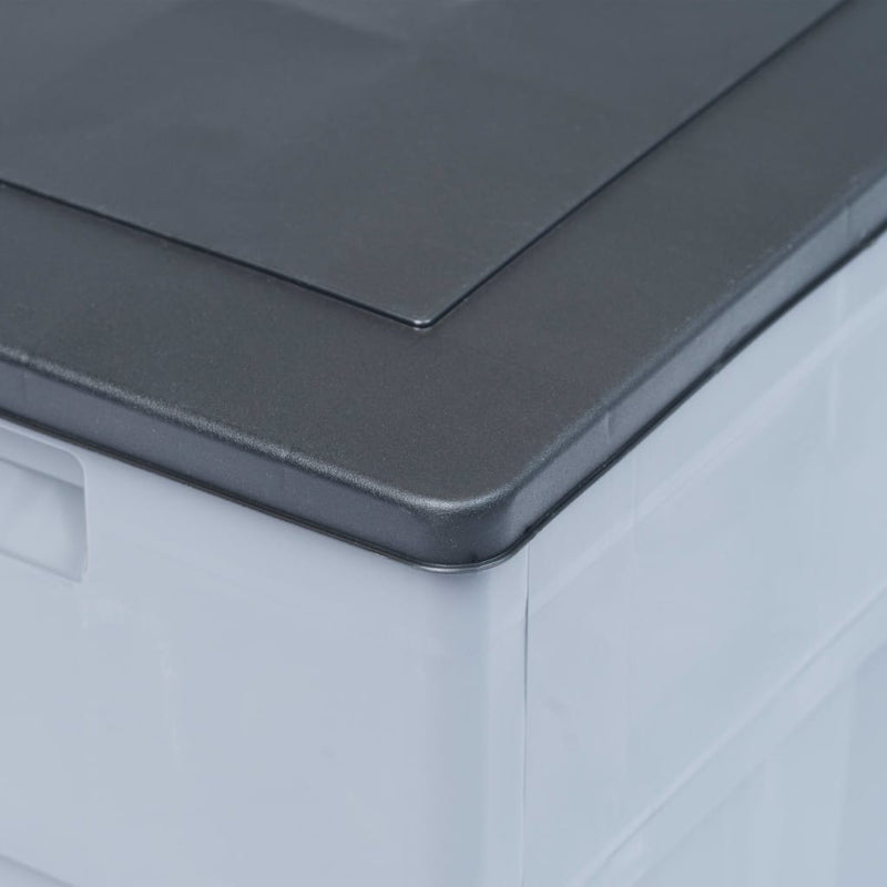 vidaXL Garden Storage Box 320 L Grey Black