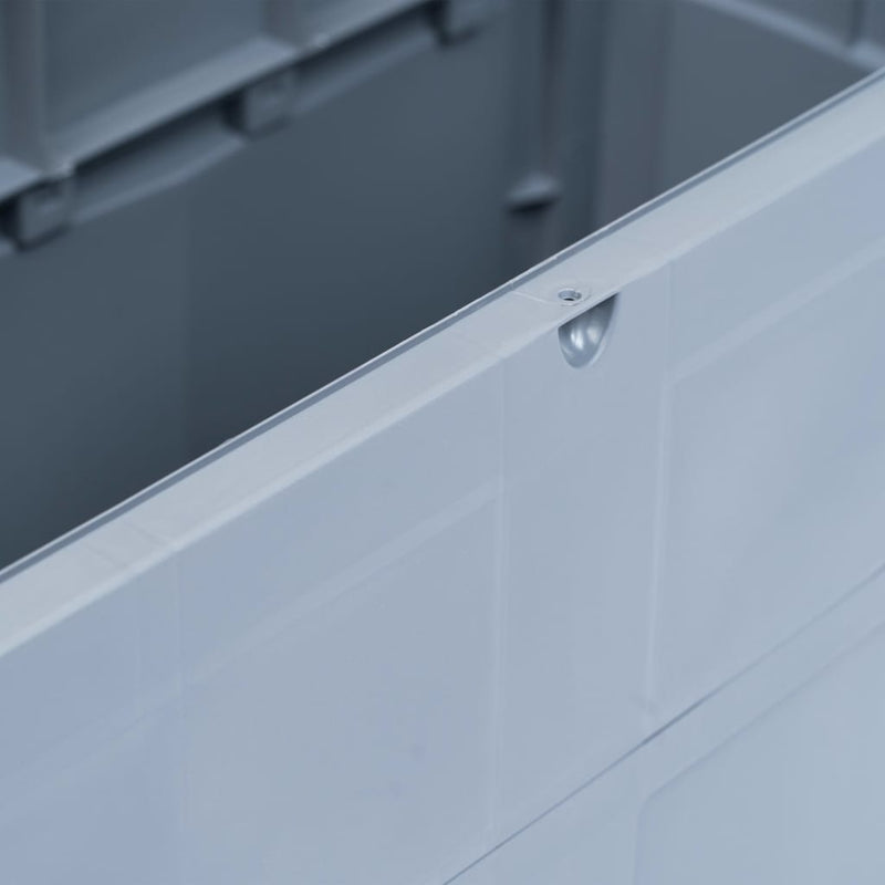 vidaXL Garden Storage Box 320 L Grey Black