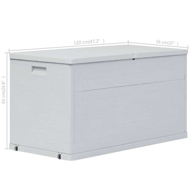 vidaXL Garden Storage Box 420 L Light Grey