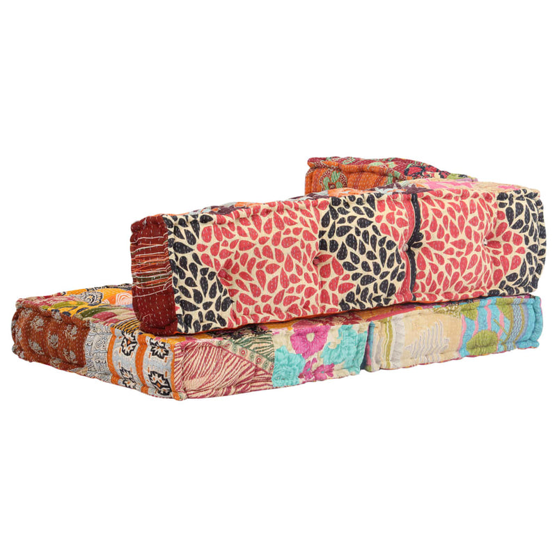 vidaXL Pouffe Patchwork Fabric