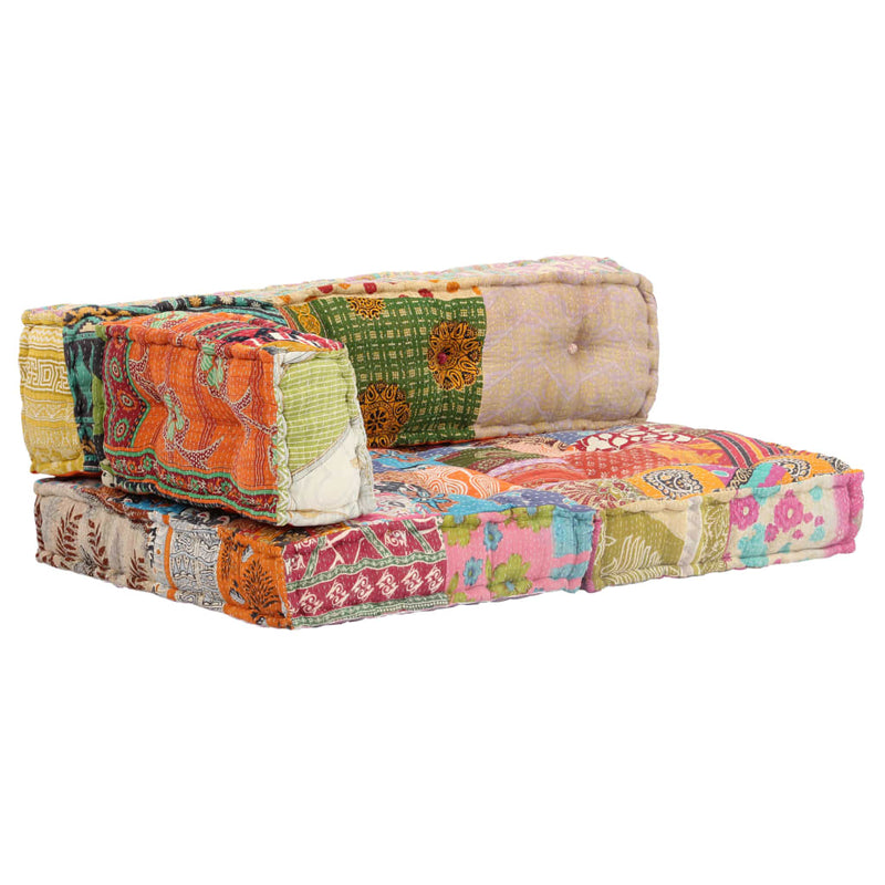 vidaXL Pouffe Patchwork Fabric