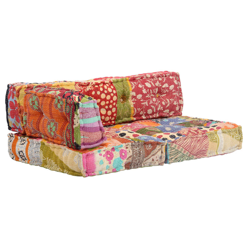 vidaXL Pouffe Patchwork Fabric