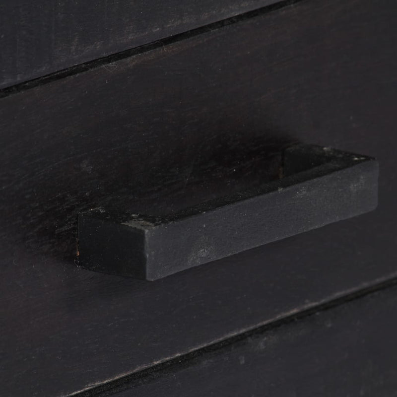 vidaXL TV Cabinet Black 118x30x40 cm Solid Mango Wood