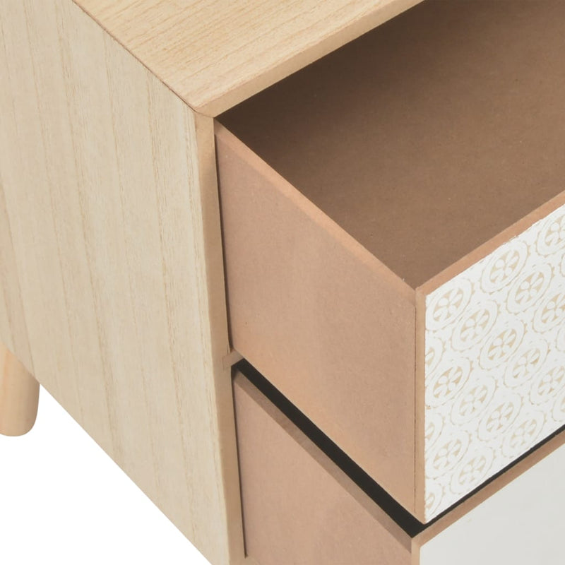 vidaXL Bedside Cabinet with 2 Drawers 40x30x49.5 cm Solid Pinewood