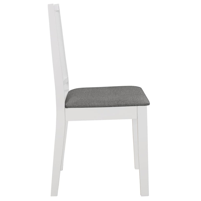 vidaXL Dining Chairs with Cushions 2 pcs White Solid Wood