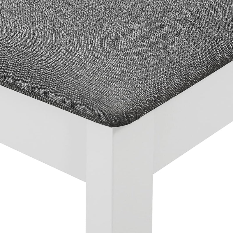 vidaXL Dining Chairs with Cushions 4 pcs White Solid Wood