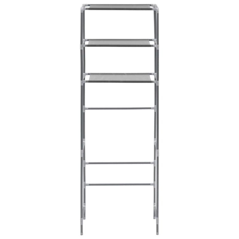vidaXL 3-Tier Storage Rack over Toilet Silver 53x28x169 cm