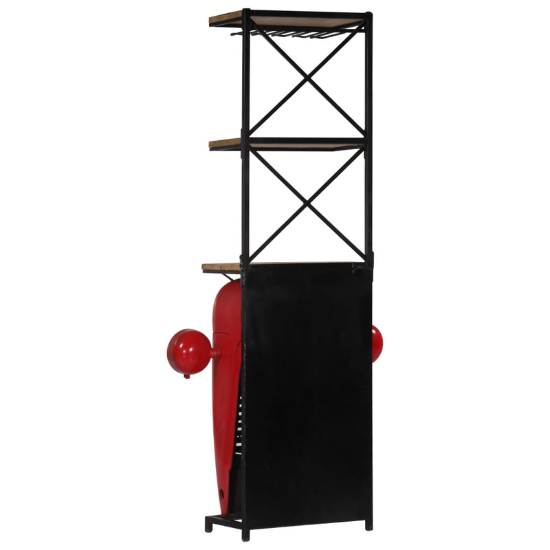 vidaXL Tractor Wine Cabinet 49x31x172 cm Solid Wood Mango