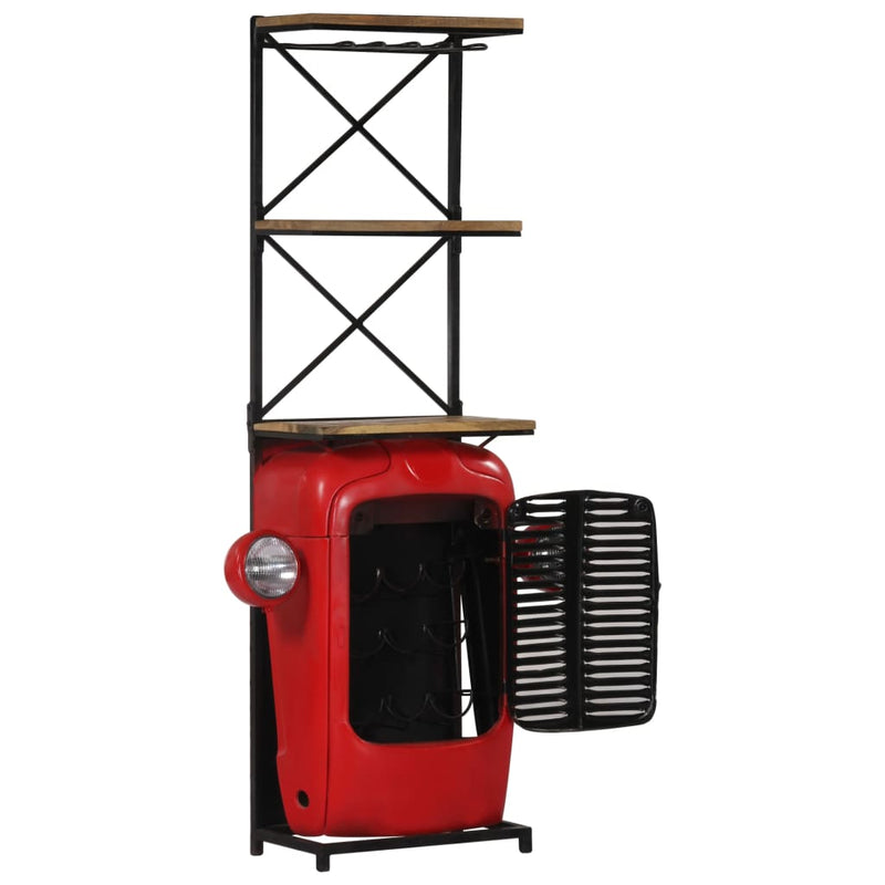 vidaXL Tractor Wine Cabinet 49x31x172 cm Solid Wood Mango