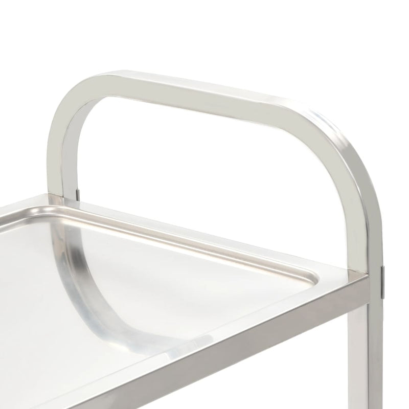 vidaXL 3-Tier Kitchen Trolley 96.5x55x90 cm Stainless Steel