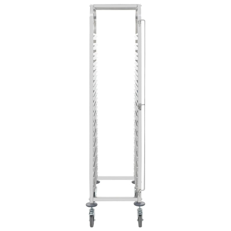 vidaXL Kitchen Trolley for 16 Trays 38x55x163 cm Stainless Steel