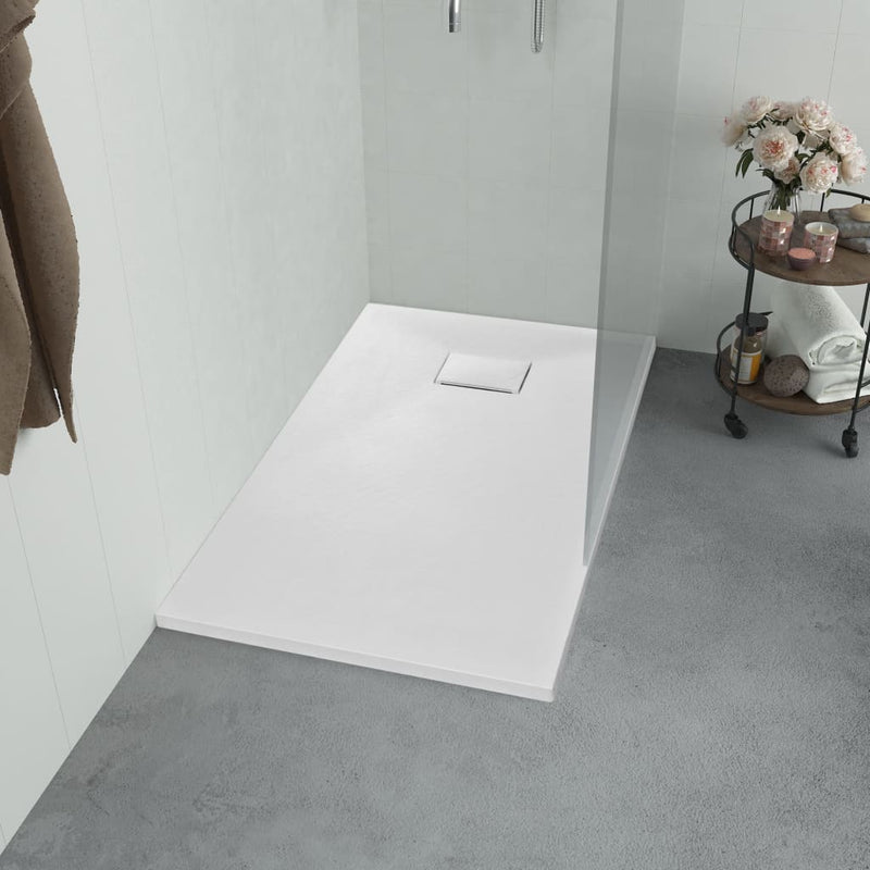 vidaXL Shower Base Tray SMC White 100x80 cm