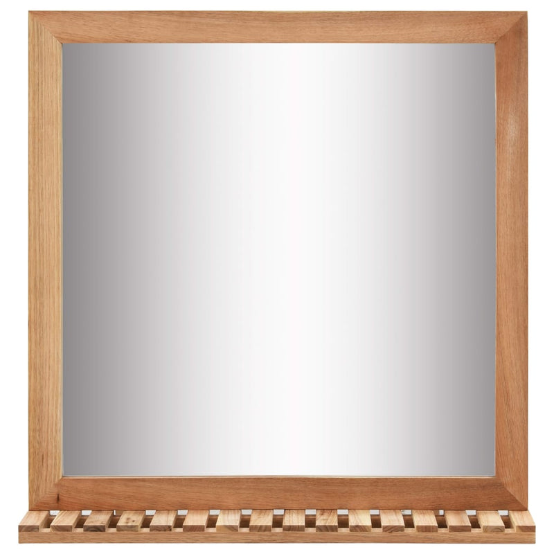 vidaXL Bathroom Mirror 60x12x62 cm  Solid Walnut Wood