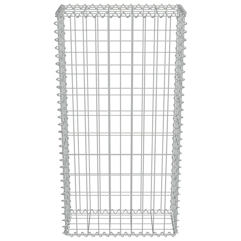 vidaXL Gabion Wall with Covers Galvanised Steel 50x20x100 cm
