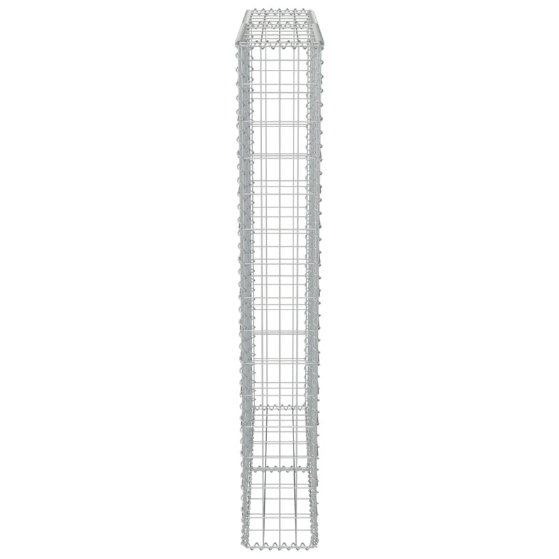 vidaXL Gabion Wall with Covers Galvanised Steel 100x20x150 cm