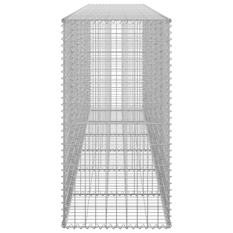 vidaXL Gabion Wall with Covers Galvanised Steel 300x50x100 cm