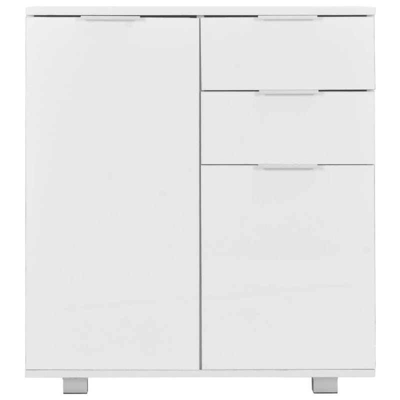 vidaXL Sideboard High Gloss White 71x35x80 cm Engineered Wood