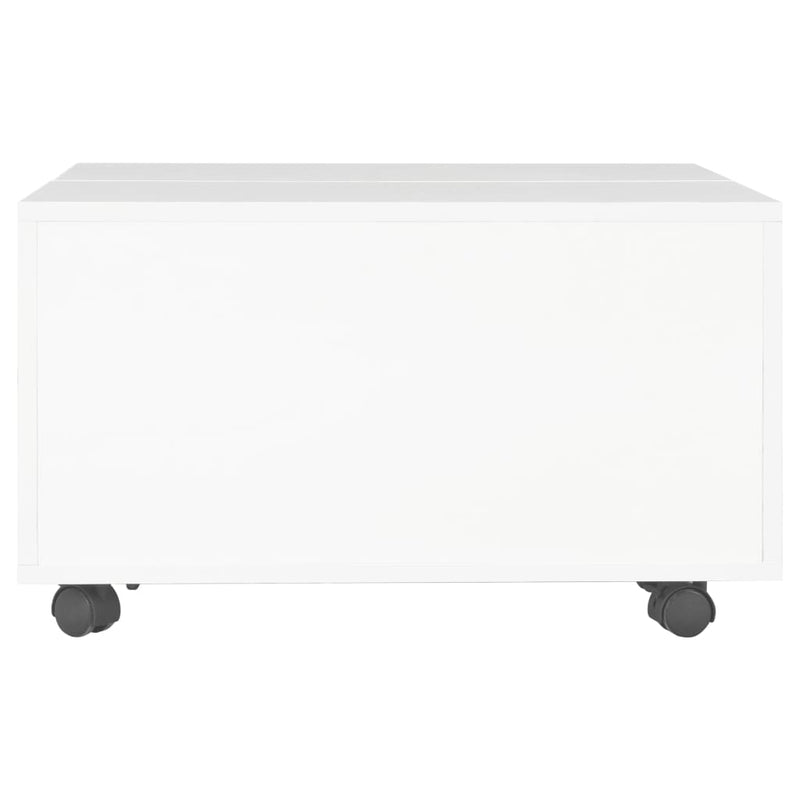 vidaXL Coffee Table High Gloss White 60x60x35 cm Engineered Wood