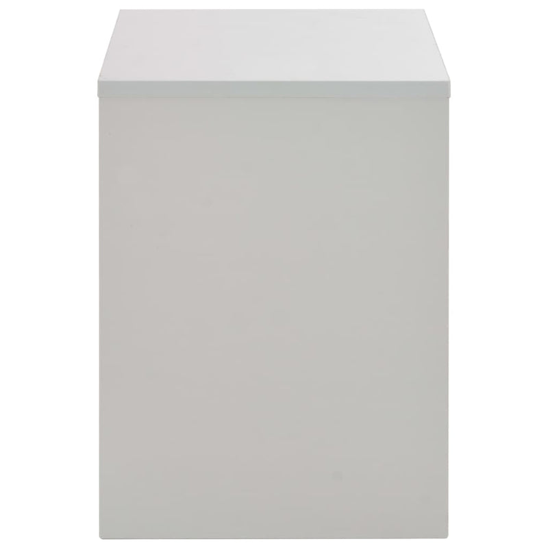 vidaXL Dressing Table with Mirror and Stool Grey 104x45x131 cm