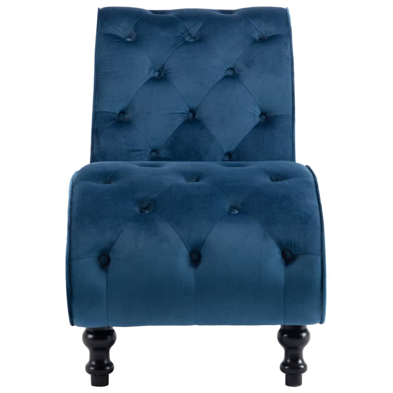 vidaXL Chaise Lounge Blue Velvet