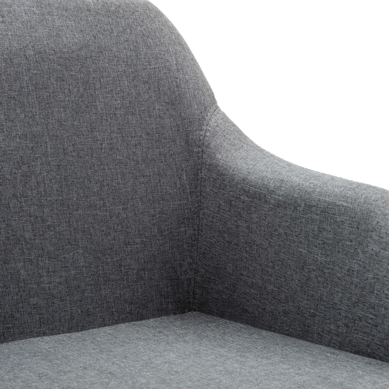 vidaXL Swivel Dining Chair Light Grey Fabric