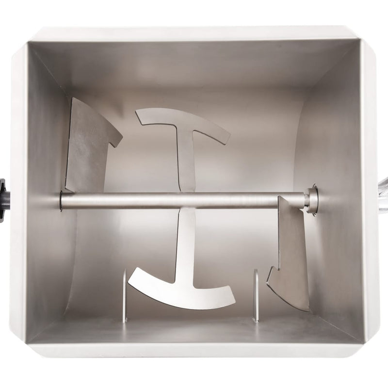 vidaXL Meat Mixer with Gear Box Silver Stainless Steel